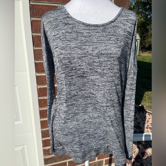 Athleta Pose Layered Top, Dark Marl Grey SIZE Medium - Picture 1 of 8